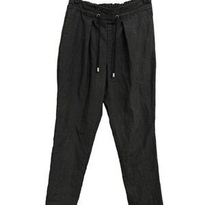 Forever 21 Black and Gray Trousers with Elasticated Waistband Size Small